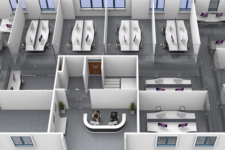 3d office plans